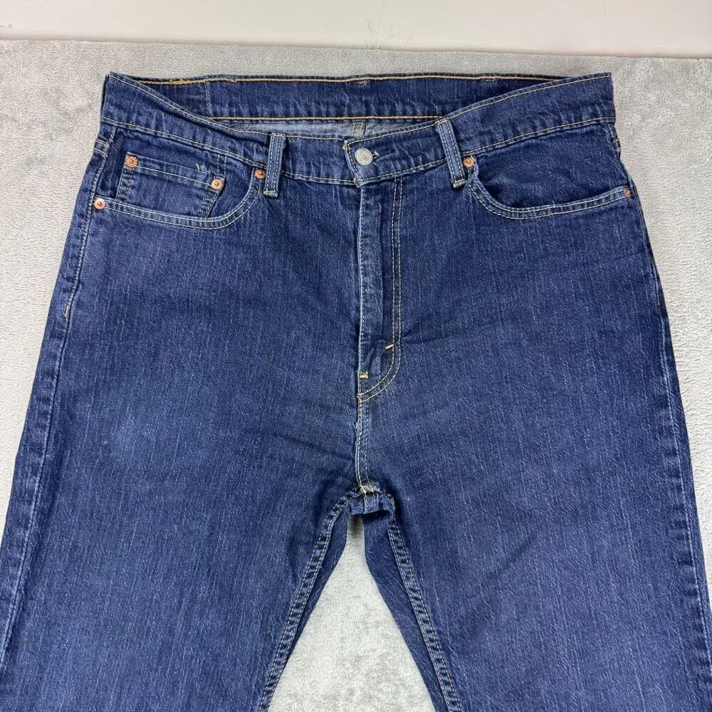 LEVIS 527 Boot Cut Denim Jeans Stretch Mens 38 Western Bootcut Blue Medium Wash
